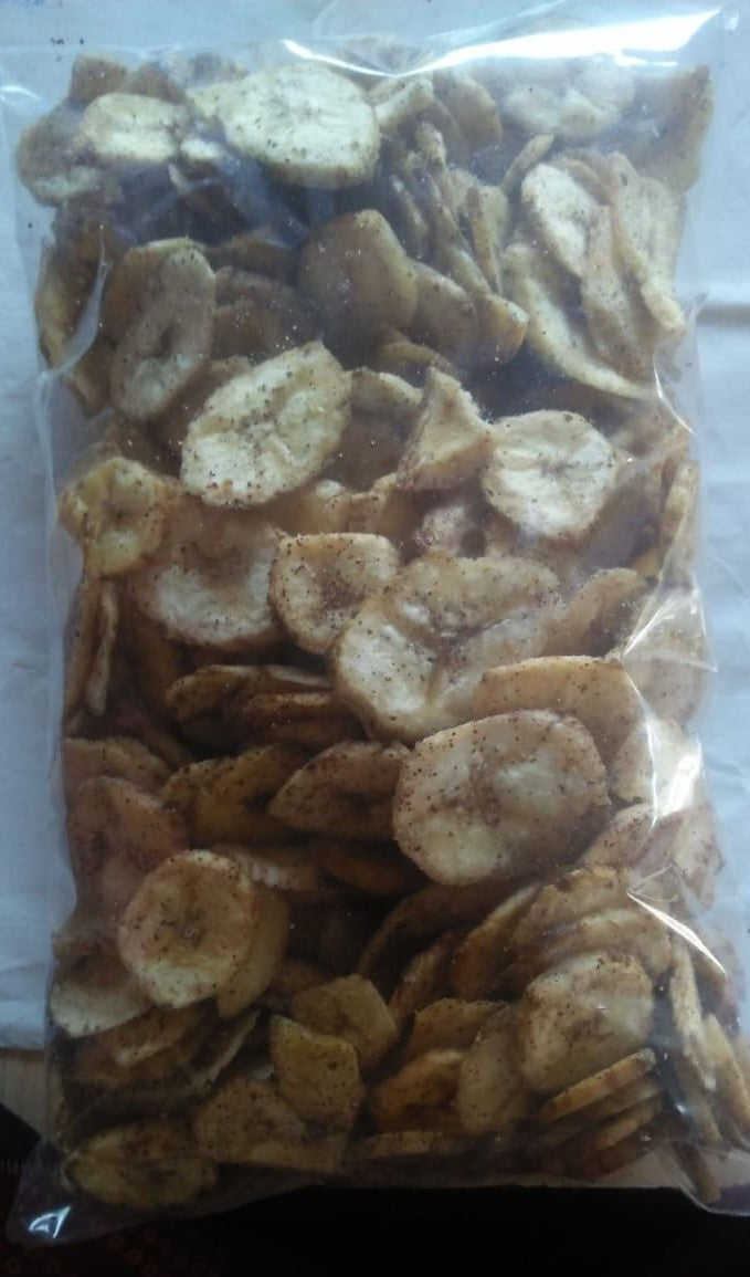 Kela Wafer Mari Masala - Round (Banana Wafer Salted with Black Pepper Masala)